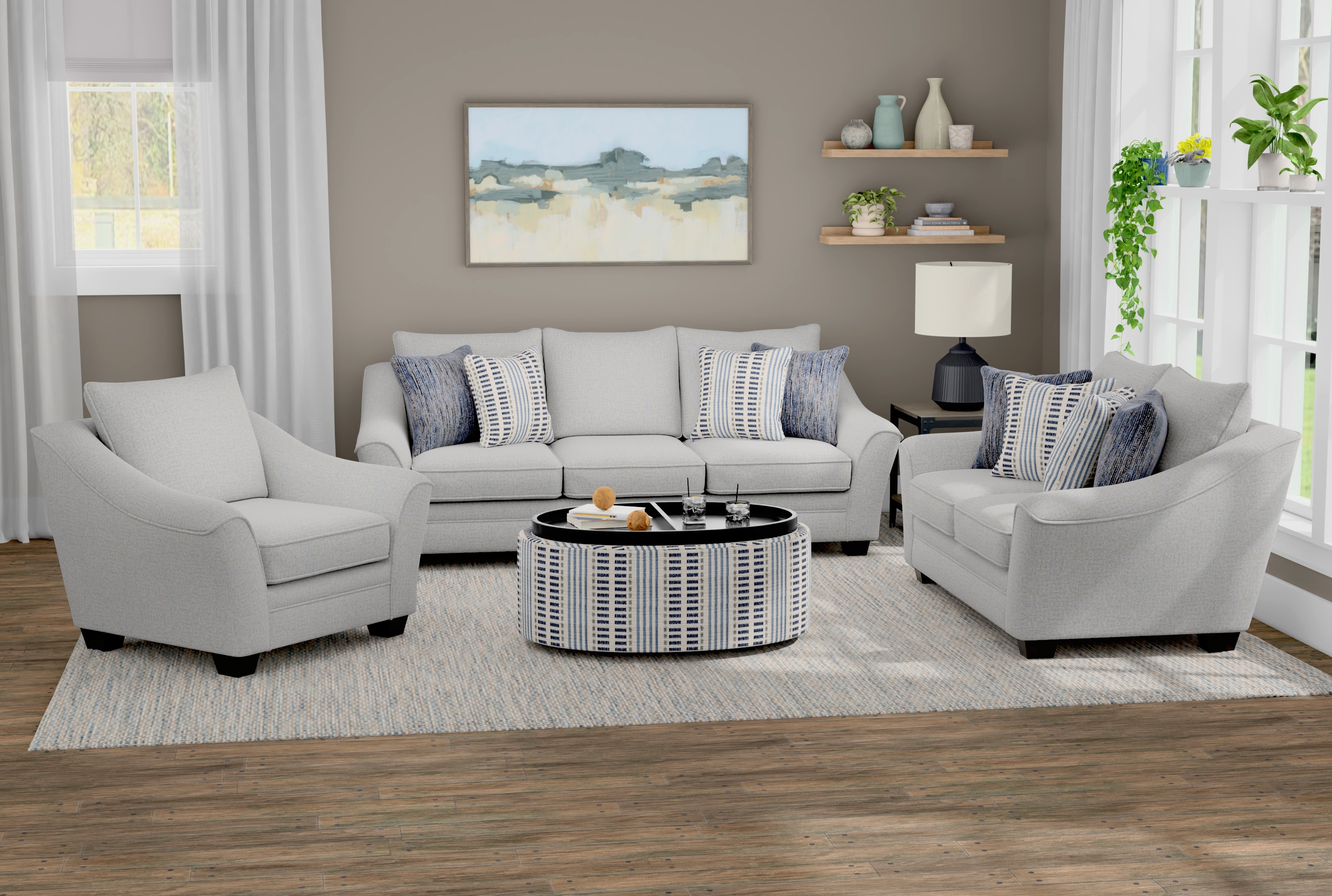 Emerald Casey Storage Ottoman