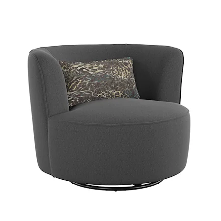 Casual Swivel Glider Accent Chair