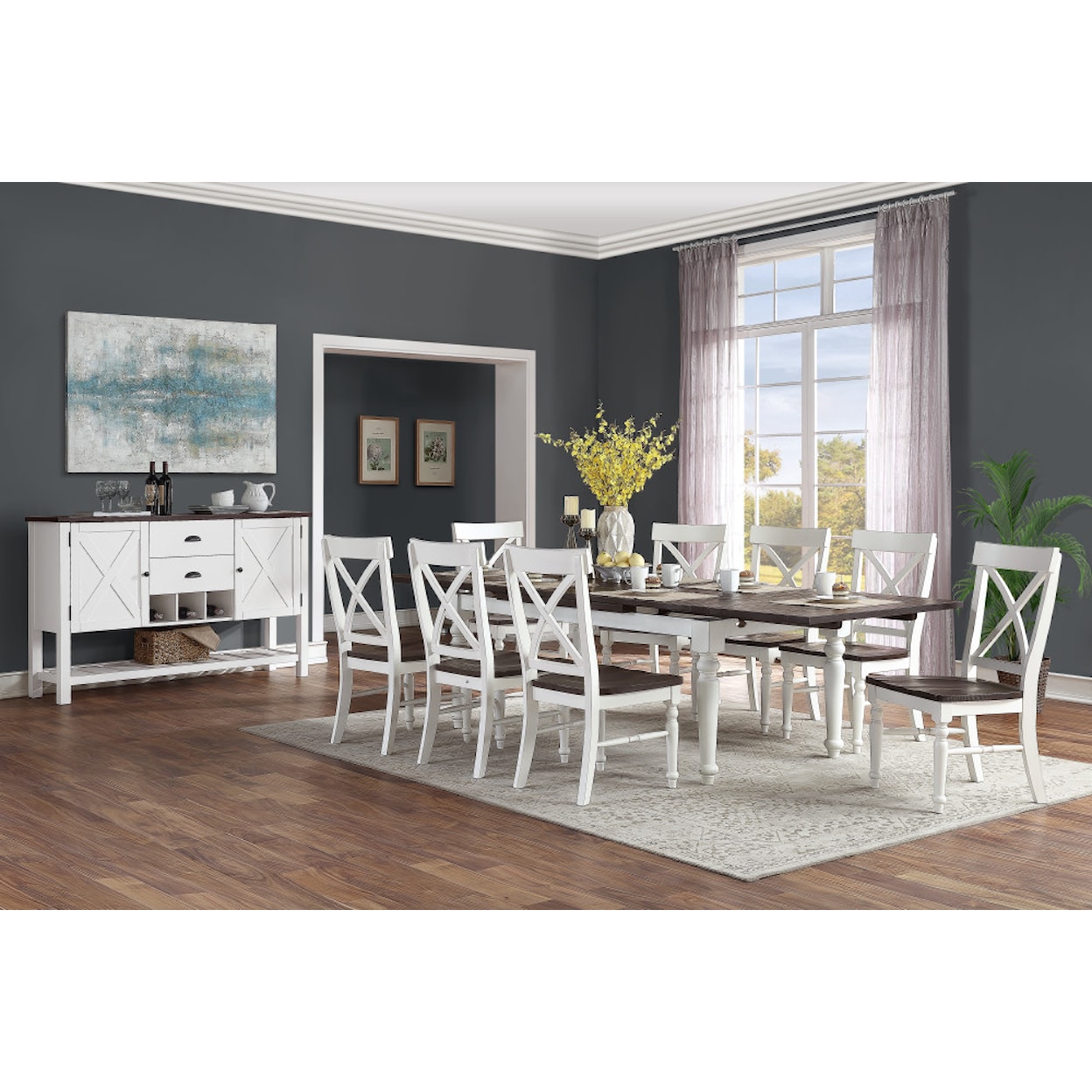 Emerald Mountain Retreat Dining Table with Two Leaves