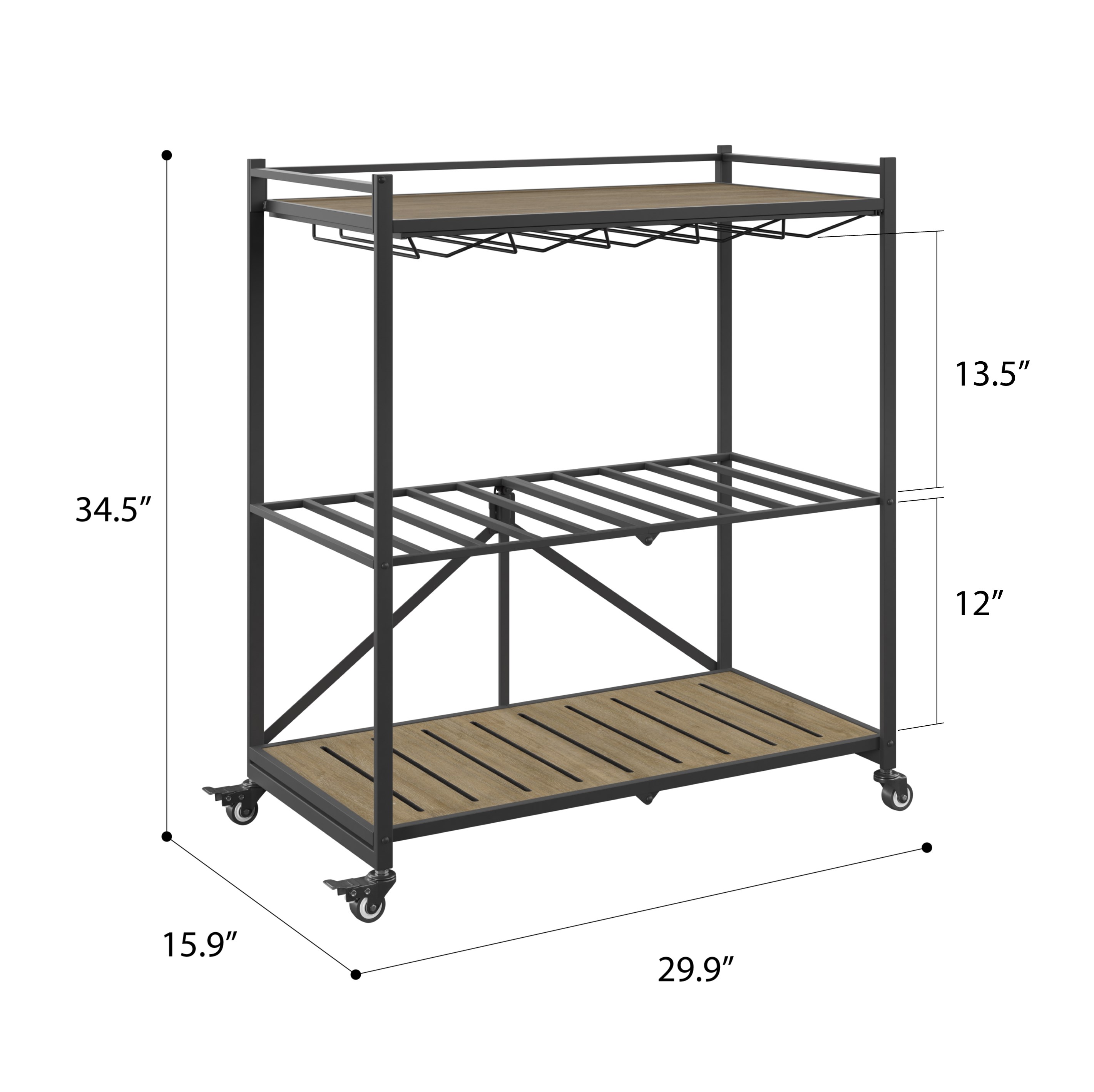 Folding Bar Cart
