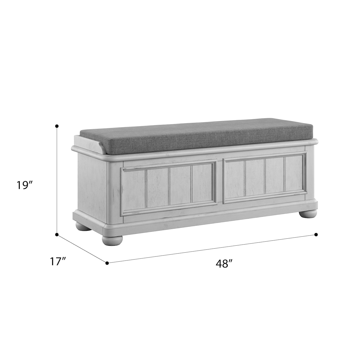 Emerald New Haven Bedroom Storage Bench