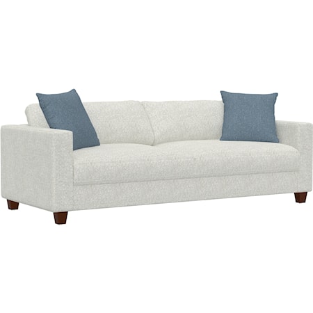 Casual Pull-Out Sleeper Sofa with 2 Throw Pillows