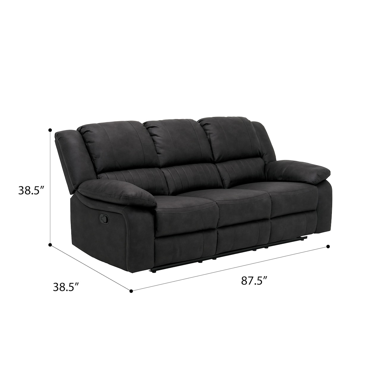 Emerald Navaro Manual Reclining Sofa