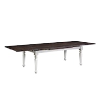 Rustic Dining Table with Two Leaves