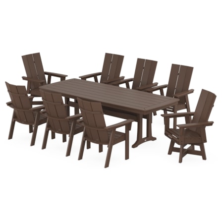 Adirondack Swivel 9-Piece Dining Set