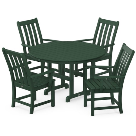 Vineyard 5-Piece Round Farmhouse Dining Set