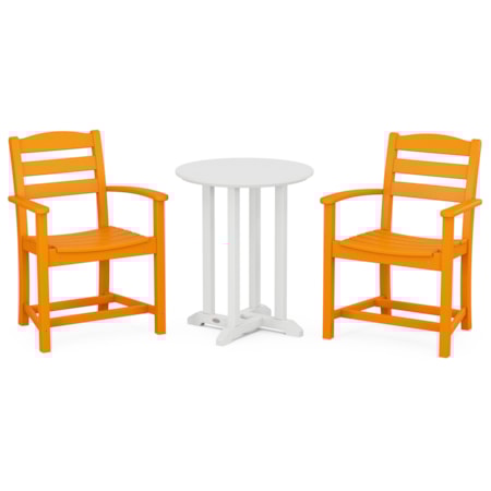 La Casa Café 3-Piece Round Bistro Dining Set
