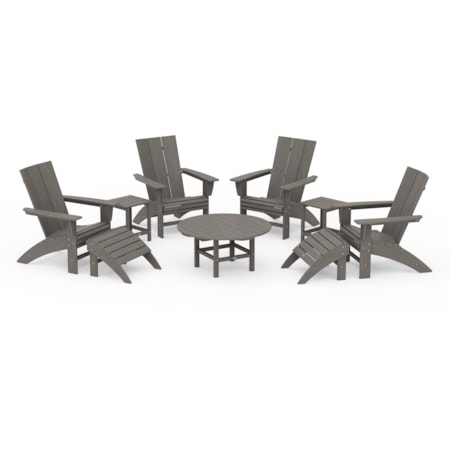 Adirondack Chair 9-Piece Conversation Set