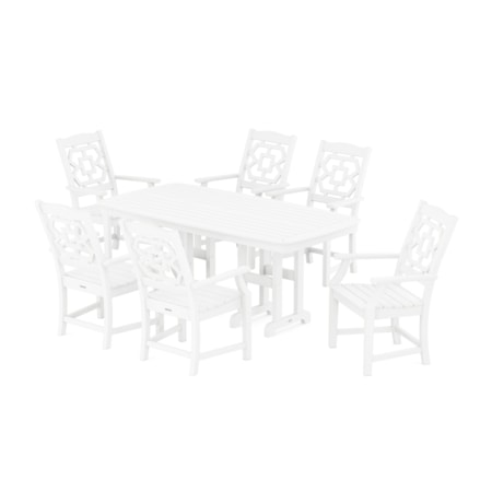 Chinoiserie Arm Chair 7-Piece Dining Set