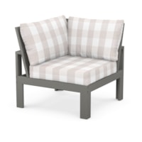Slate Grey / Buffalo Plaid Dune Burlap