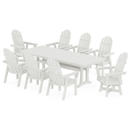 9-Piece Adirondack Swivel Dining Set