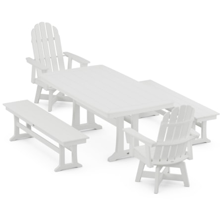 Adirondack Swivel Chair 5-Piece Dining Setes