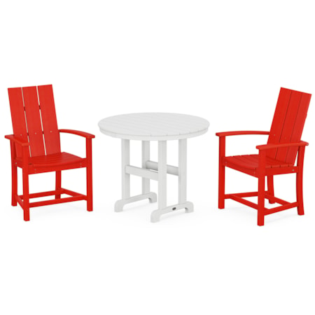 Adirondack 3-Piece Round Dining Set