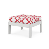 White / Trellis Crimson