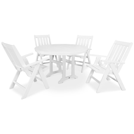 Chair 5-Piece Round Dining Set