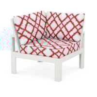 Vintage White / Trellis Crimson