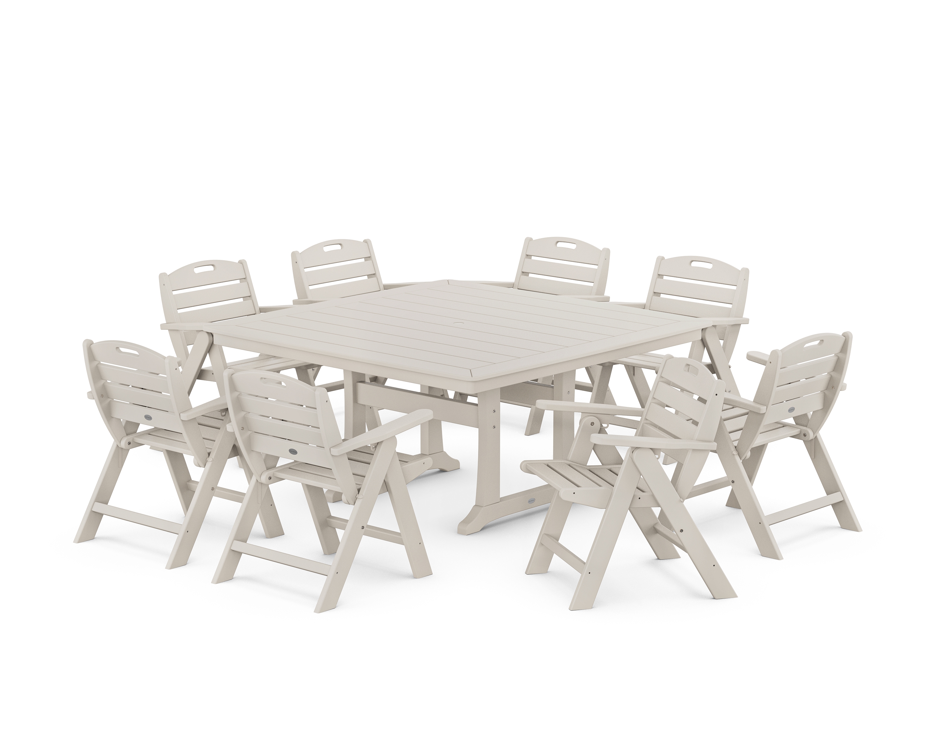 Lowback 9-Piece Square Dining Set
