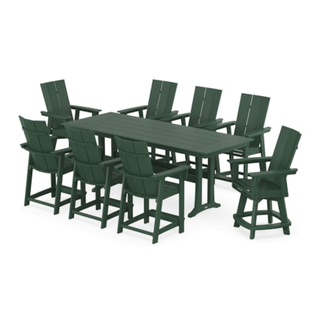 Adirondack Swivel 9-Piece Counter Set