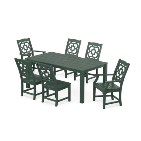 Chinoiserie 7-Piece Parsons Dining Set