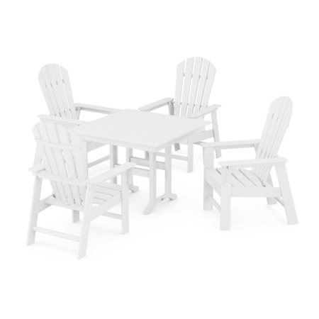 South Beach 5-Piece Farmhouse Dining Set