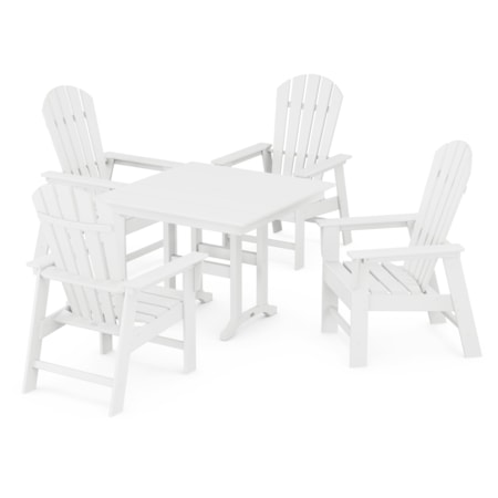South Beach 5-Piece Farmhouse Dining Set