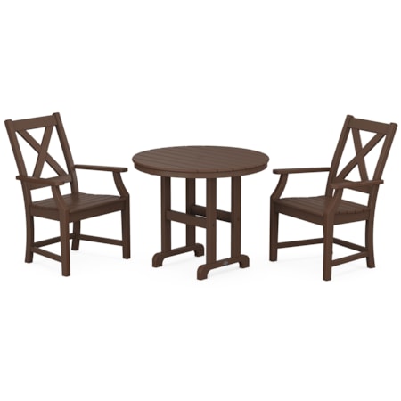 Braxton 3-Piece Round Dining Set