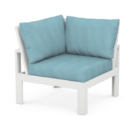 White / Lattice Sky Blue