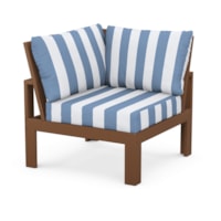 Teak / Cabana Stripe Sky Blue