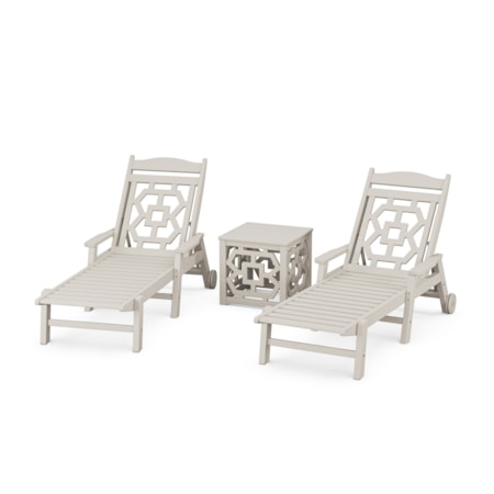 Chinoiserie 3-Piece Chaise Set
