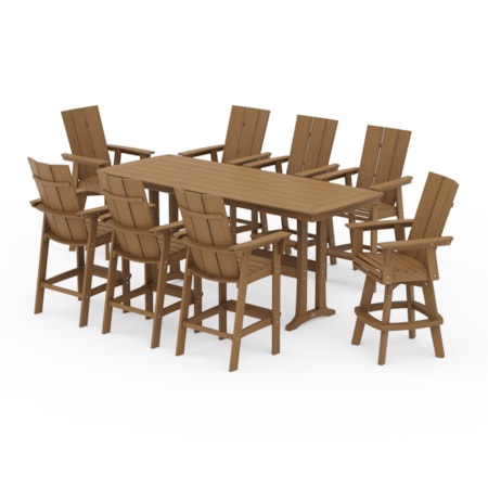 Adirondack Swivel 9-Piece Bar Set
