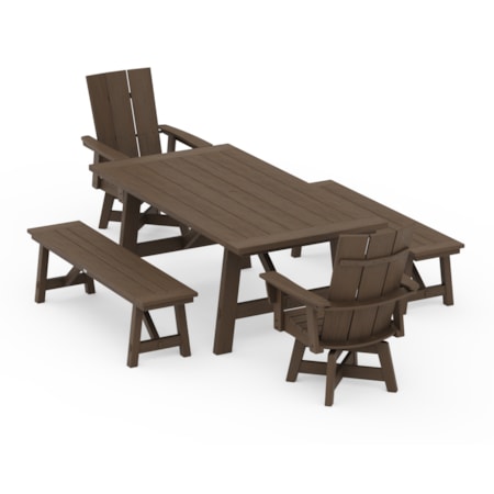 Adirondack Swivel Chair 5-Piece Dining Setes