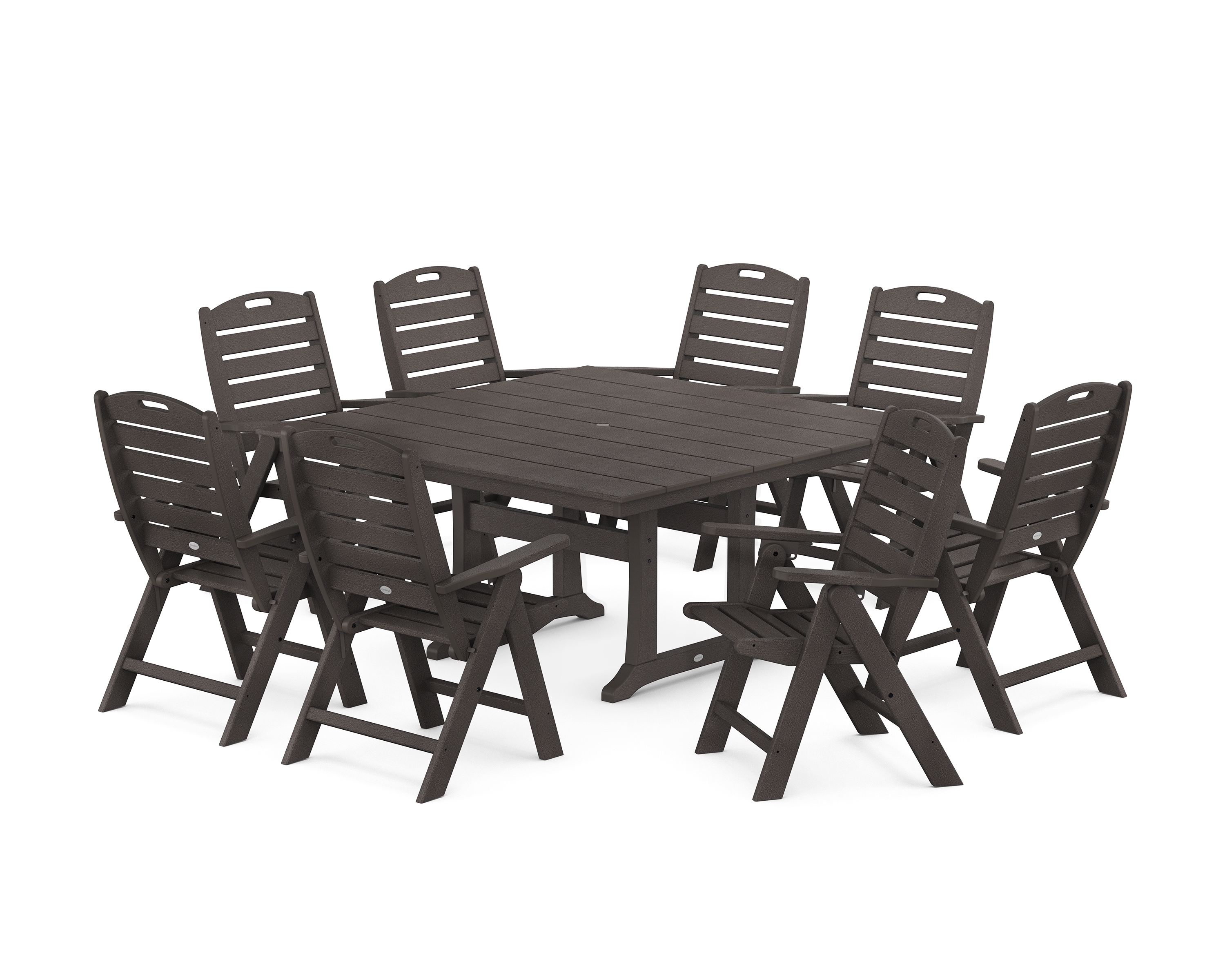 Highback 9-Piece Square Dining Set
