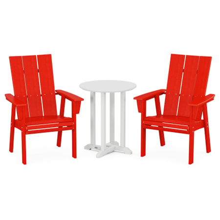 Adirondack 3-Piece Round Bistro Dining Set