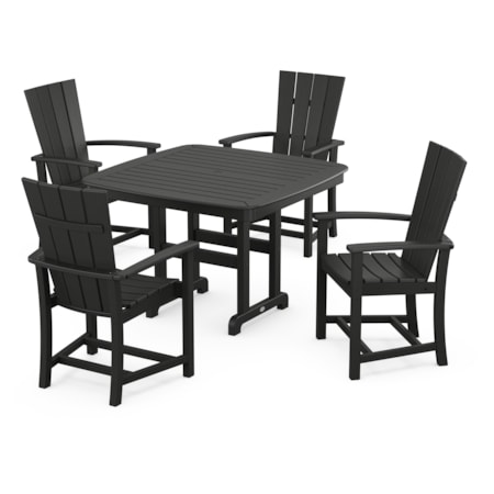Quattro 5-Piece Dining Set With Trestle Legs