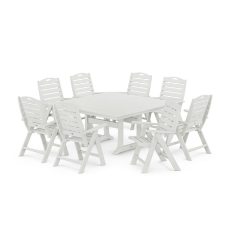 Highback 9-Piece Square Dining Set