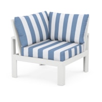 White / Cabana Stripe Sky Blue