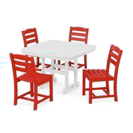 5-Piece Dining Set With Trestle Legs