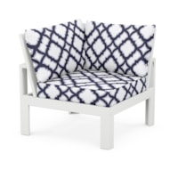White / Trellis Navy