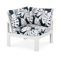 White / Leaf Marine Indigo