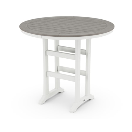 Nautical Trestle 48" Round Bar Table