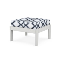 White / Trellis Marine Indigo