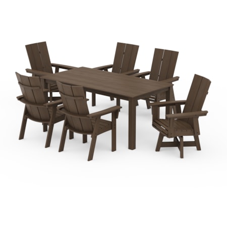 Adirondack 7-Piece Swivel Dining Set