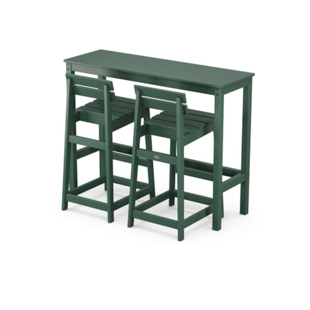 Lowback Bar Chair 3-Piece Balcony Set