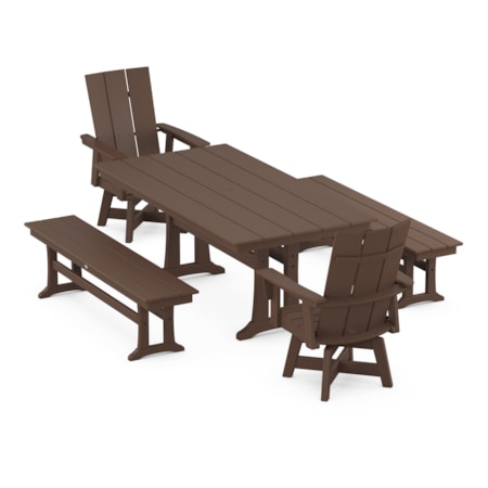 Adirondack Swivel Chair 5-Piece Dining Setes