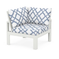 Vintage White / Trellis Sky Blue