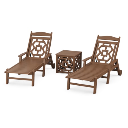 Chinoiserie 3-Piece Chaise Set