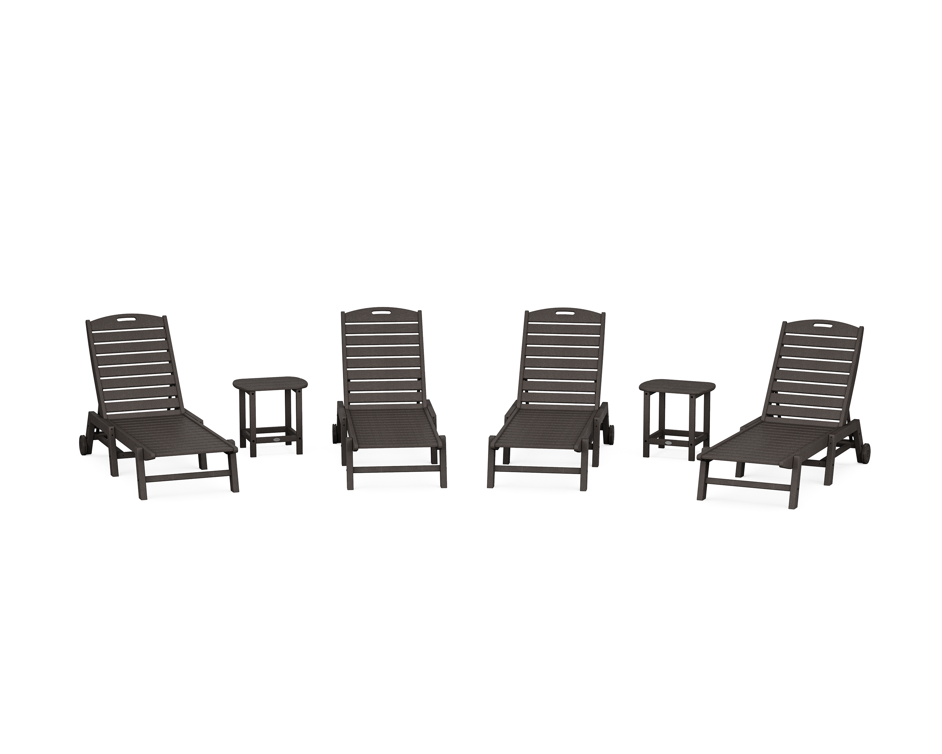 Chaise 6-Piece Set Wheels