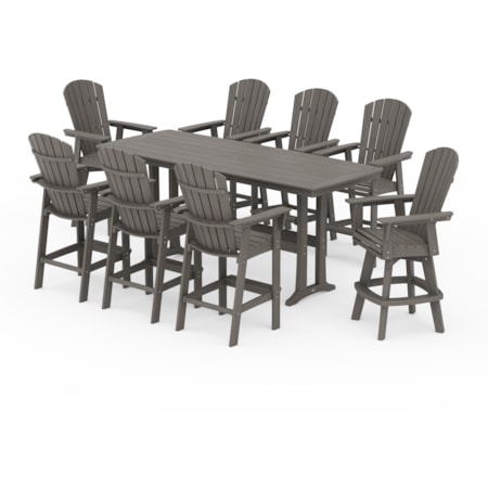 Adirondack Swivel 9-Piece Bar Set