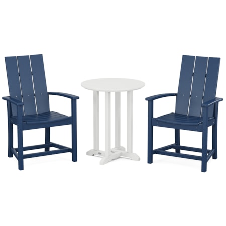 Adirondack 3-Piece Round Bistro Dining Set