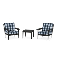 Black / Buffalo Plaid Marine Indigo